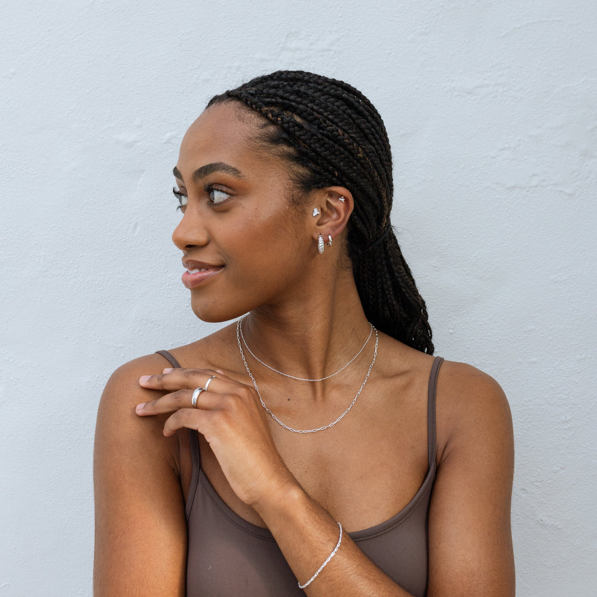 Iris Mini Curb Necklace - Silver