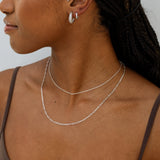 Selene Paperclip Necklace - silver