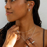 Selene Paperclip Necklace - silver
