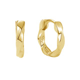 Leanne Twisted Hoop Earrings in Gold