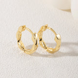 Leanne Twisted Hoop Earrings in Gold