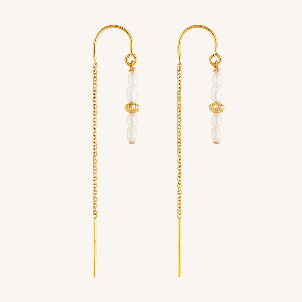 Lola Thread Earrings - Gold