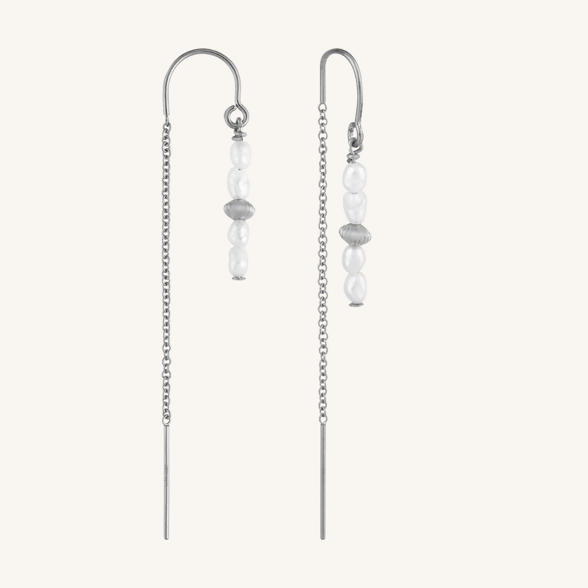 Lola Thread Earrings - Silver