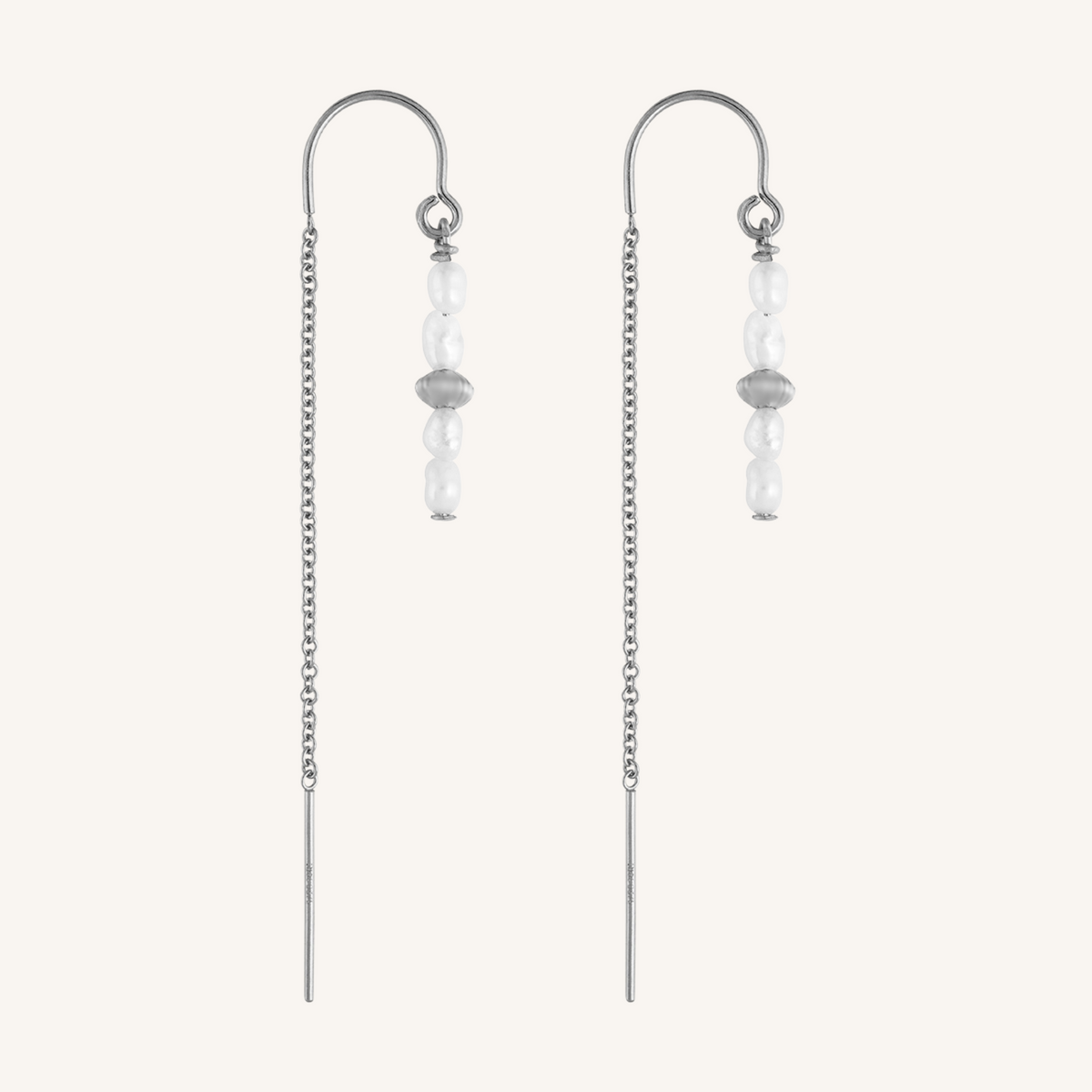 Lola Thread Earrings - Silver