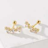 Loving Embrace Barbell Earring in Gold