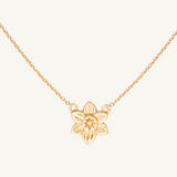 March Birth Flower Necklace  - Daffodil - 14k Gold Filled