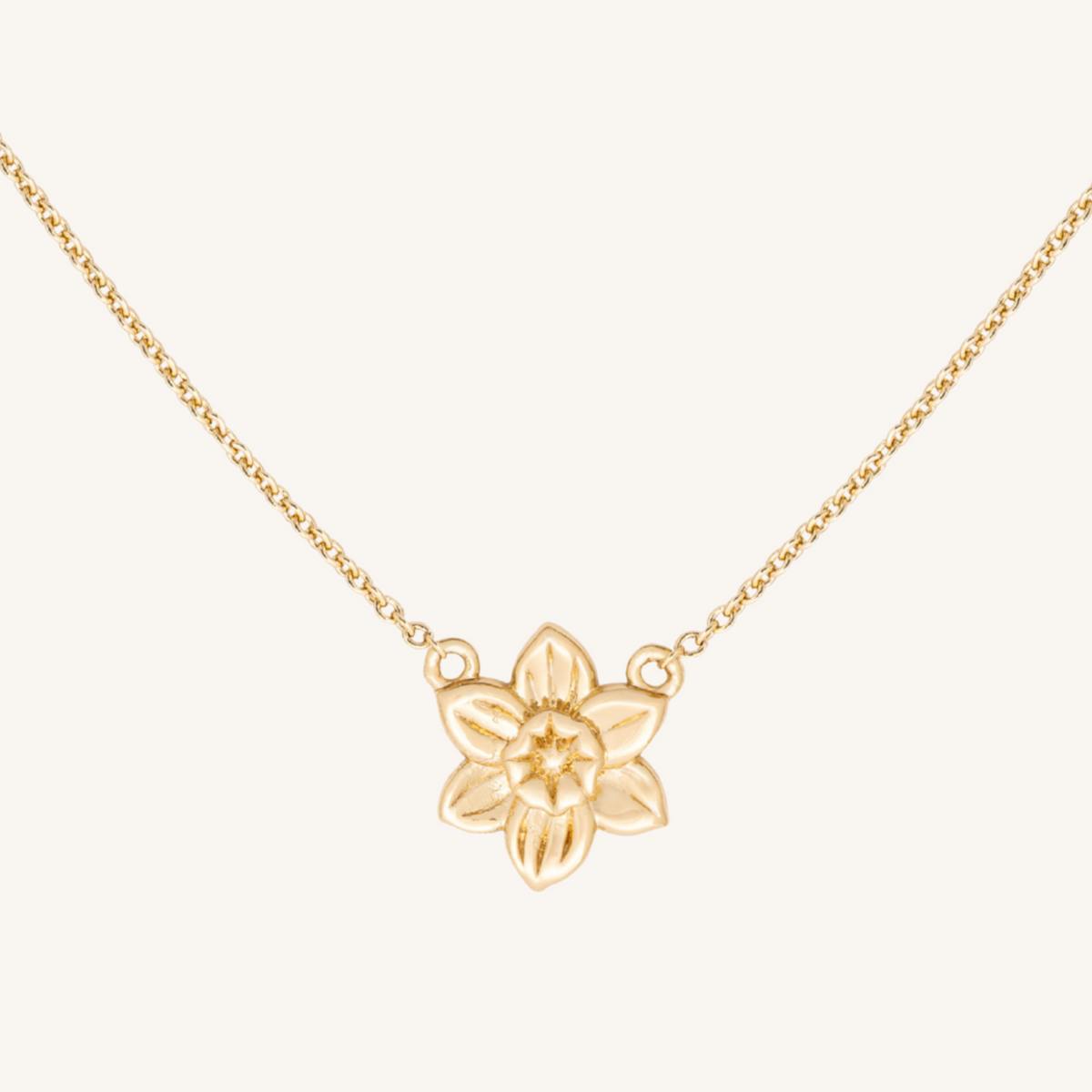 March Birth Flower Necklace | Daffodil - 14k Gold Filled