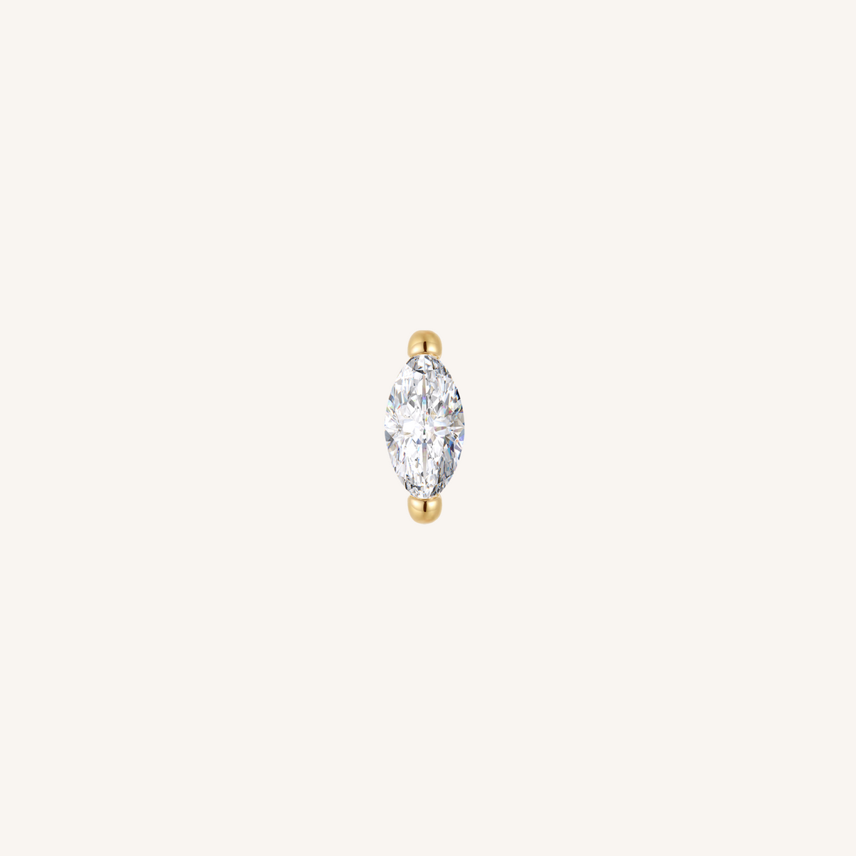 Marquis Flat Back Earrings | SINGLE - 14k Gold Filled