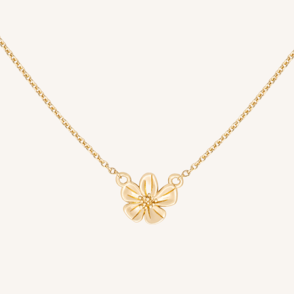 May Birth Flower Necklace | Hawthorn - 14k Gold Filled