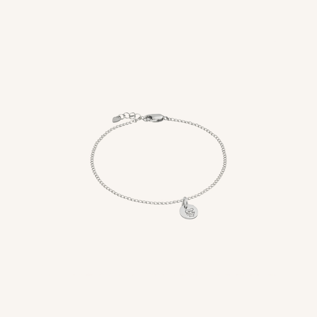 Newcastle Knights Engravable Circle Charm Bracelet - LIMITED EDITION - Silver