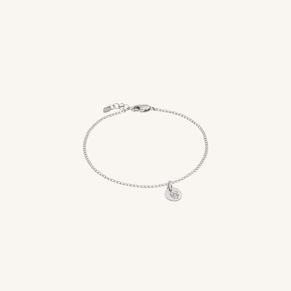 Newcastle Knights Engravable Circle Charm Bracelet - LIMITED EDITION - Silver