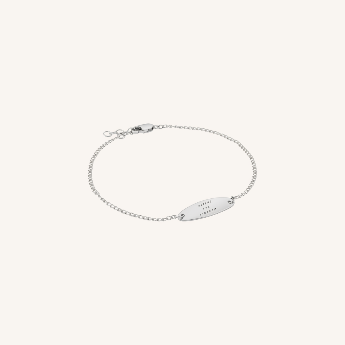 Newcastle Knights Engravable Oval Charm Bracelet - LIMITED EDITION - Silver