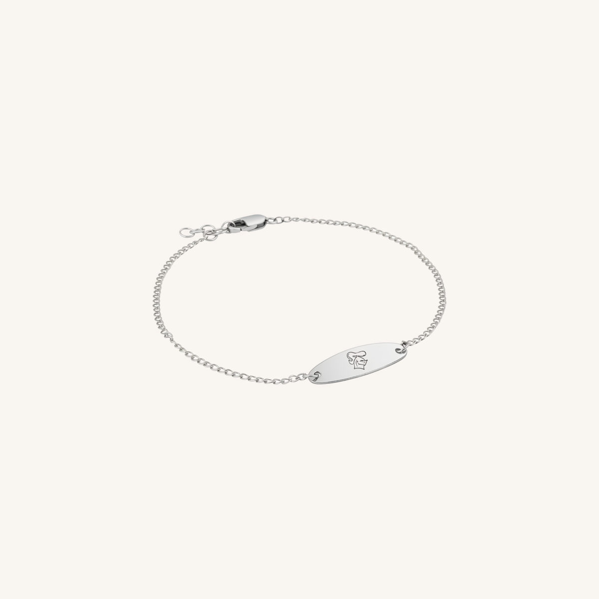 Newcastle Knights Engravable Oval Charm Bracelet - LIMITED EDITION - Silver