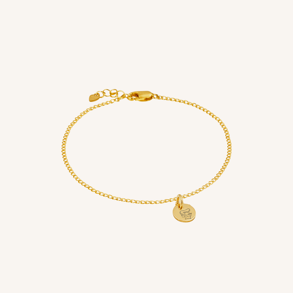 Newcastle Knights Engravable Circle Charm Bracelet - LIMITED EDITION - Gold