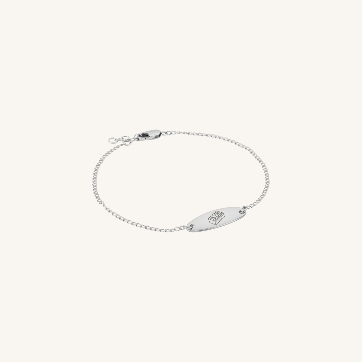 Newcastle Knights Engravable Oval Charm Bracelet - LIMITED EDITION - Silver