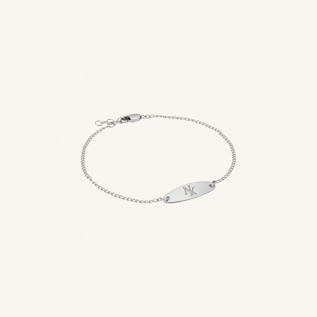 Newcastle Knights Engravable Oval Charm Bracelet - LIMITED EDITION - Silver