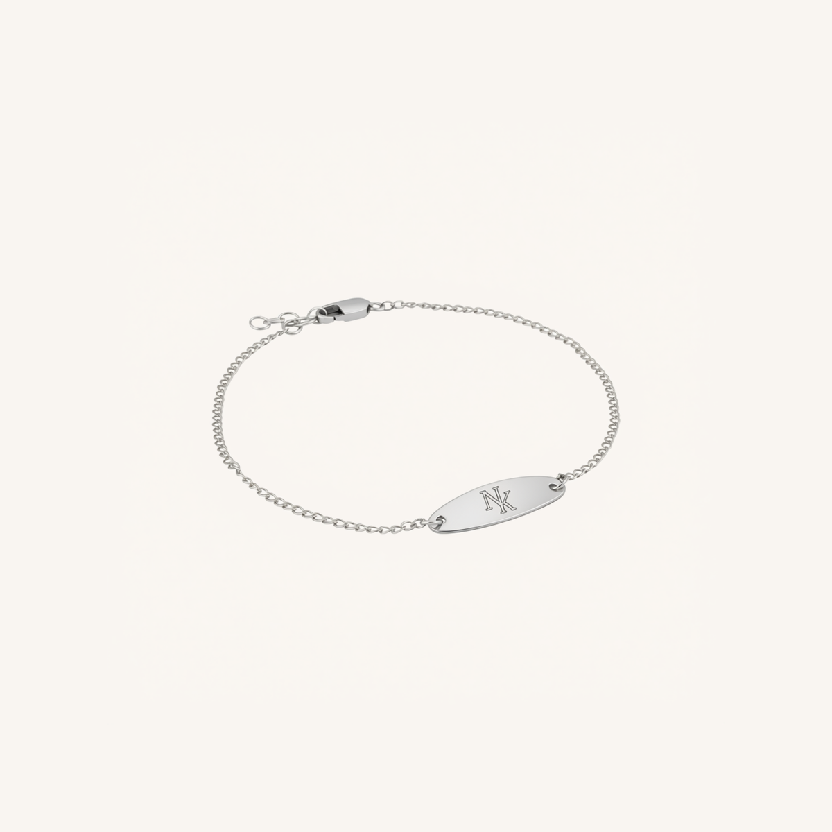 Newcastle Knights Engravable Oval Charm Bracelet - LIMITED EDITION - Silver