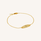 Newcastle Knights Engravable Oval Charm Bracelet - LIMITED EDITION - Gold