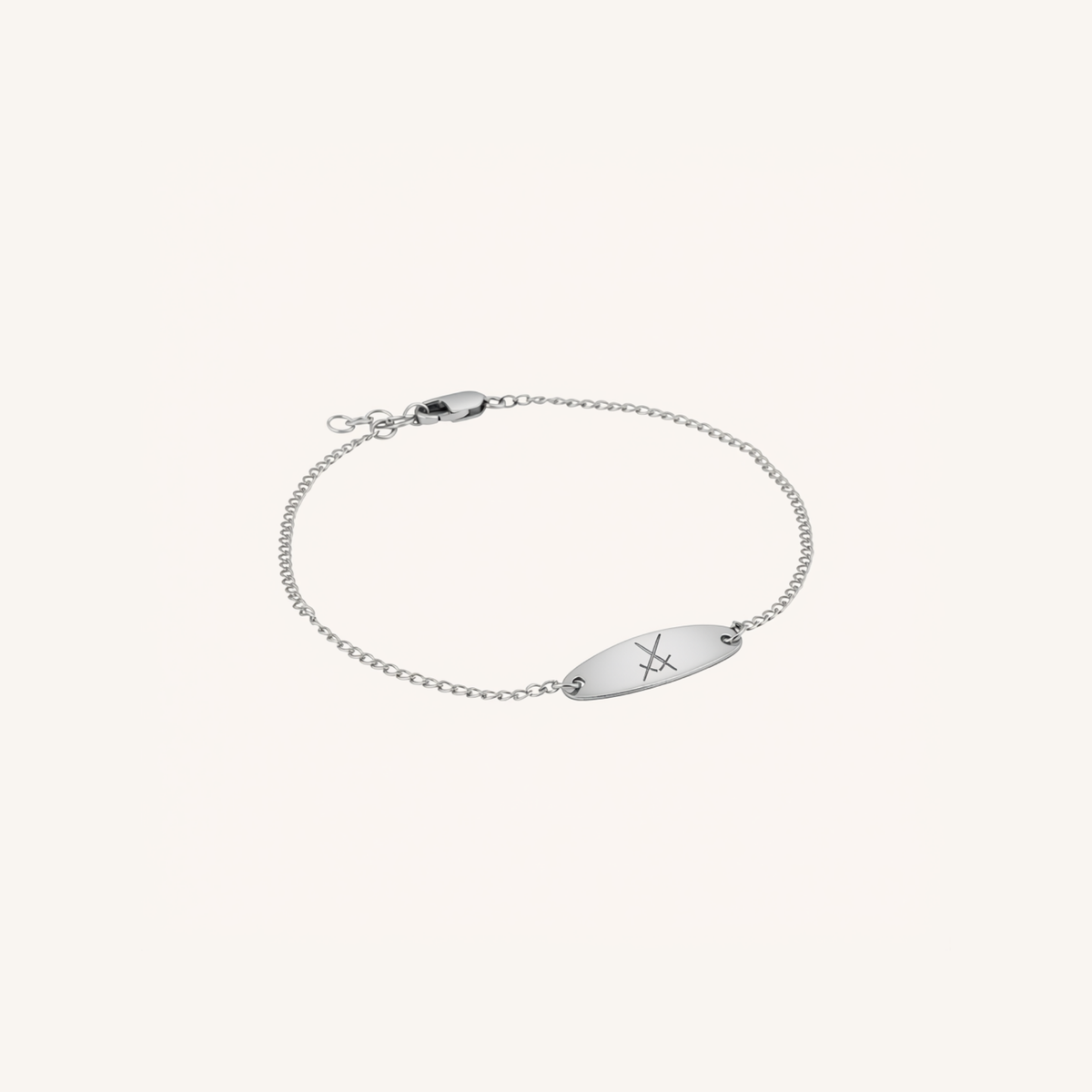 Newcastle Knights Engravable Oval Charm Bracelet - LIMITED EDITION - Silver