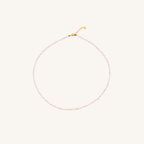 Pearl necklace on white background
