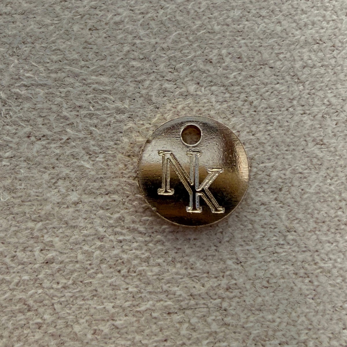 Newcastle Knights Engravable Circle Charm - LIMITED EDITION - Silver