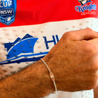 Newcastle Knights Engravable Oval Charm Bracelet - LIMITED EDITION - Silver
