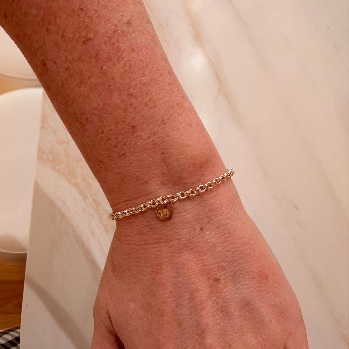 Newcastle Knights Engravable Circle Charm Bracelet - LIMITED EDITION - Gold