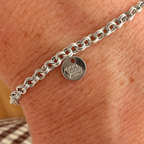 Newcastle Knights Engravable Circle Charm Bracelet - LIMITED EDITION - Silver
