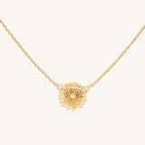 November Birth Flower Necklace  - Chrysanthemum - 14k Gold Filled