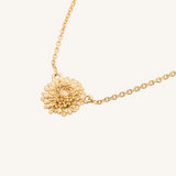 November Birth Flower Necklace  - Chrysanthemum - 14k Gold Filled