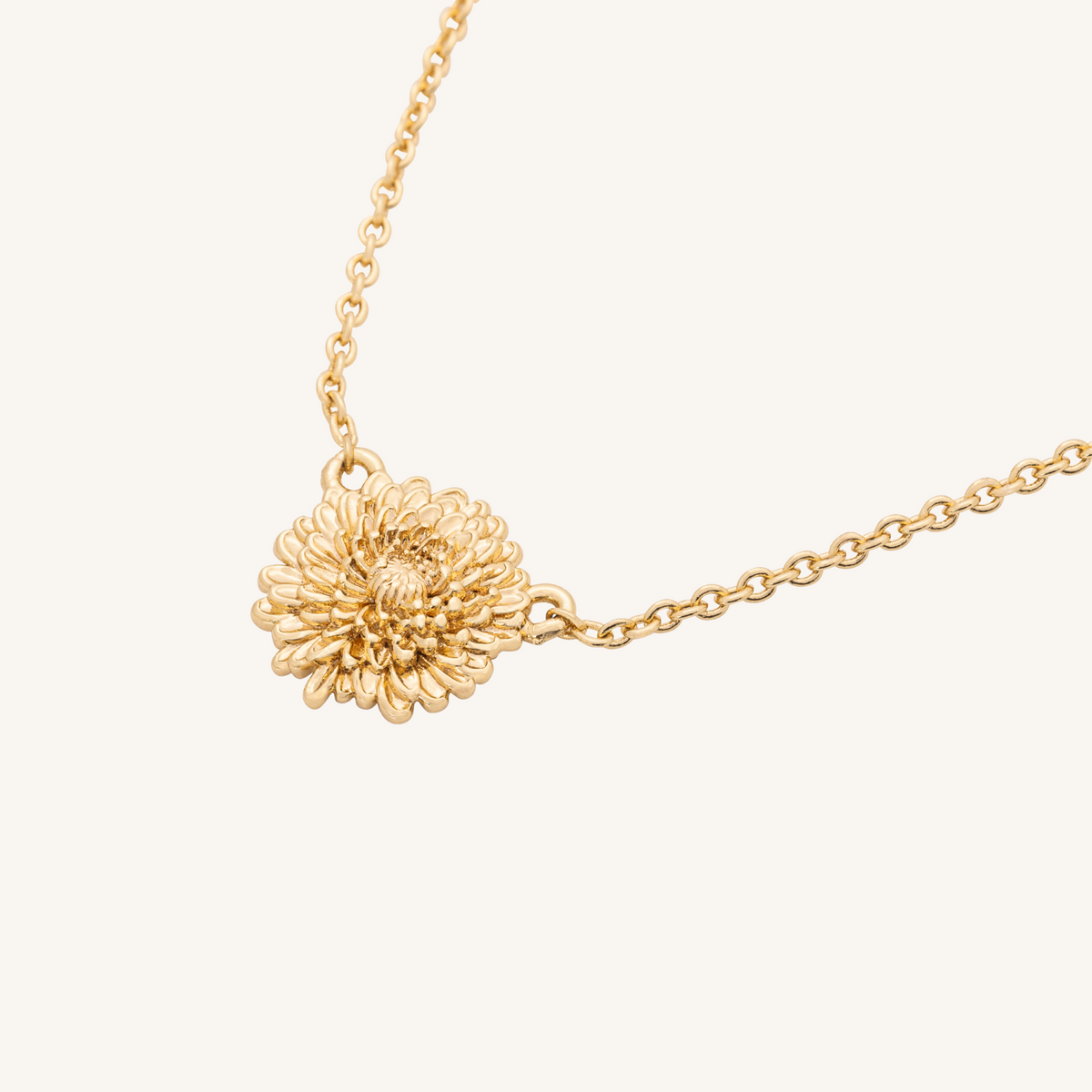 November Birth Flower Necklace | Chrysanthemum - 14k Gold Filled