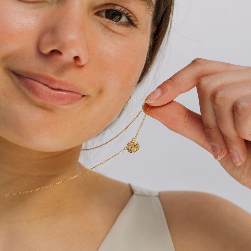 Birthflower necklace gold 