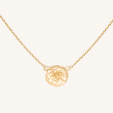 October Birth Flower Necklace  - Marigold - 14k Gold Filled