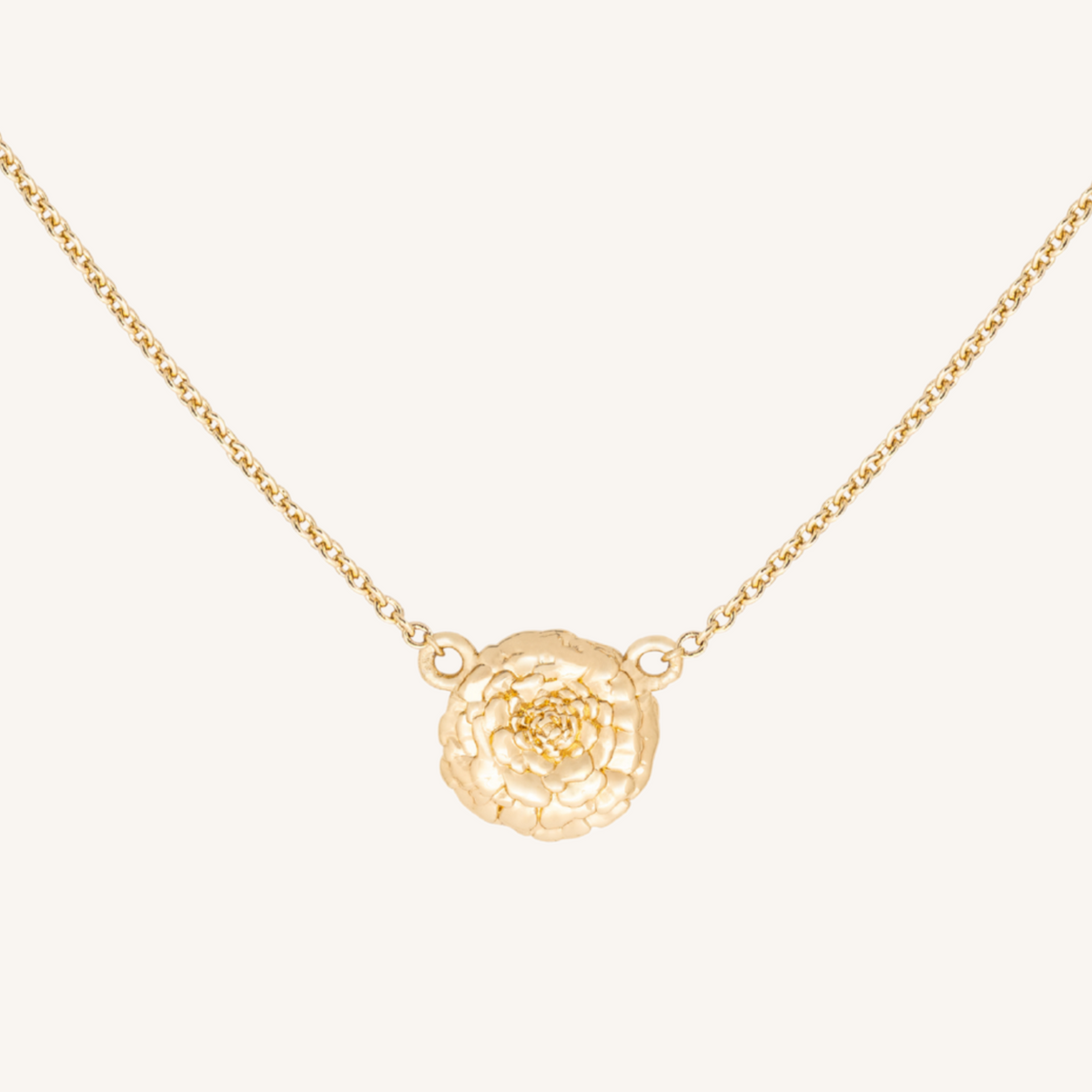 October Birth Flower Necklace | Marigold - 14k Gold Filled