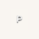 Letter P charm in silver