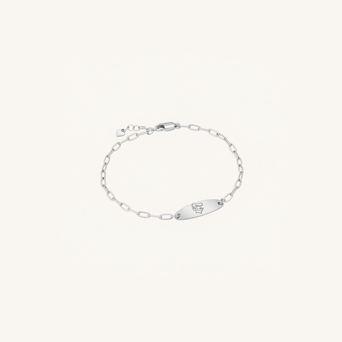 Newcastle Knights Engravable Oval Charm Bracelet - LIMITED EDITION - Silver