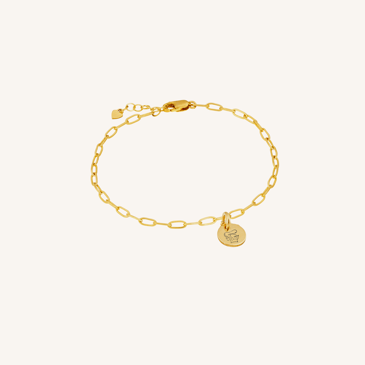 Newcastle Knights Engravable Circle Charm Bracelet - LIMITED EDITION - Gold