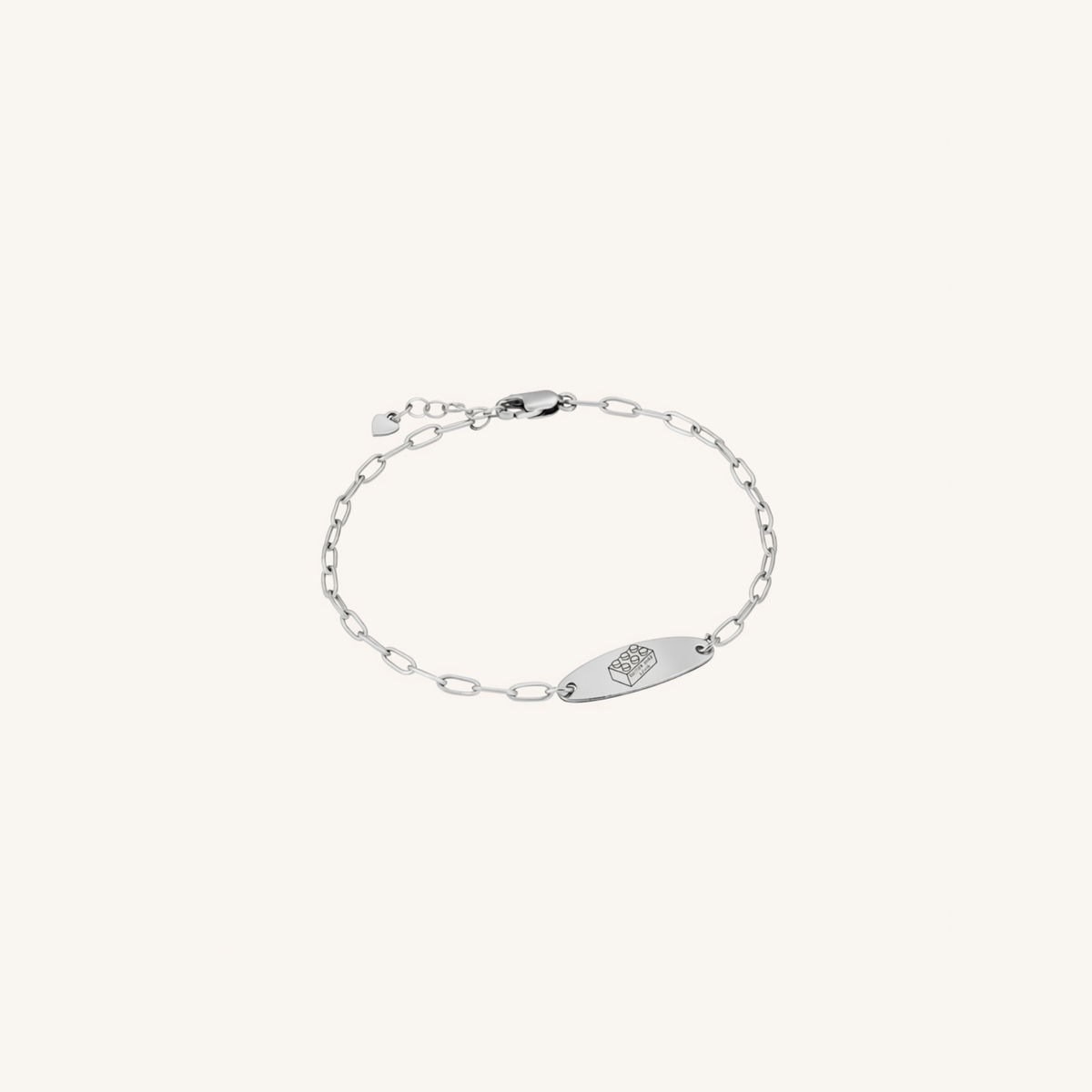 Newcastle Knights Engravable Oval Charm Bracelet - LIMITED EDITION - Silver