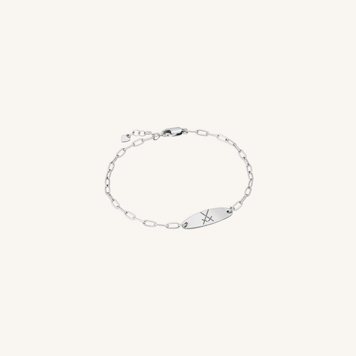 Newcastle Knights Engravable Oval Charm Bracelet - LIMITED EDITION - Silver