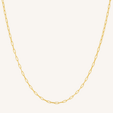 Selene Paperclip Necklace -  Gold