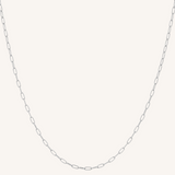 Selene Paperclip Necklace - silver