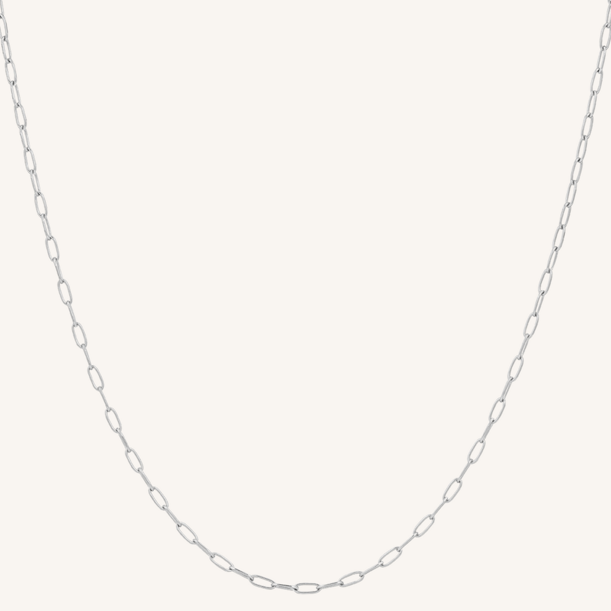 Selene Paperclip Necklace - silver