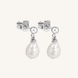 Remi Pearl Drop Earring - Silver