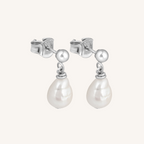Remi Pearl Drop Earring - Silver
