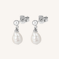 Remi Pearl Drop Earring - Silver