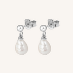 Remi Pearl Drop Earring - Silver