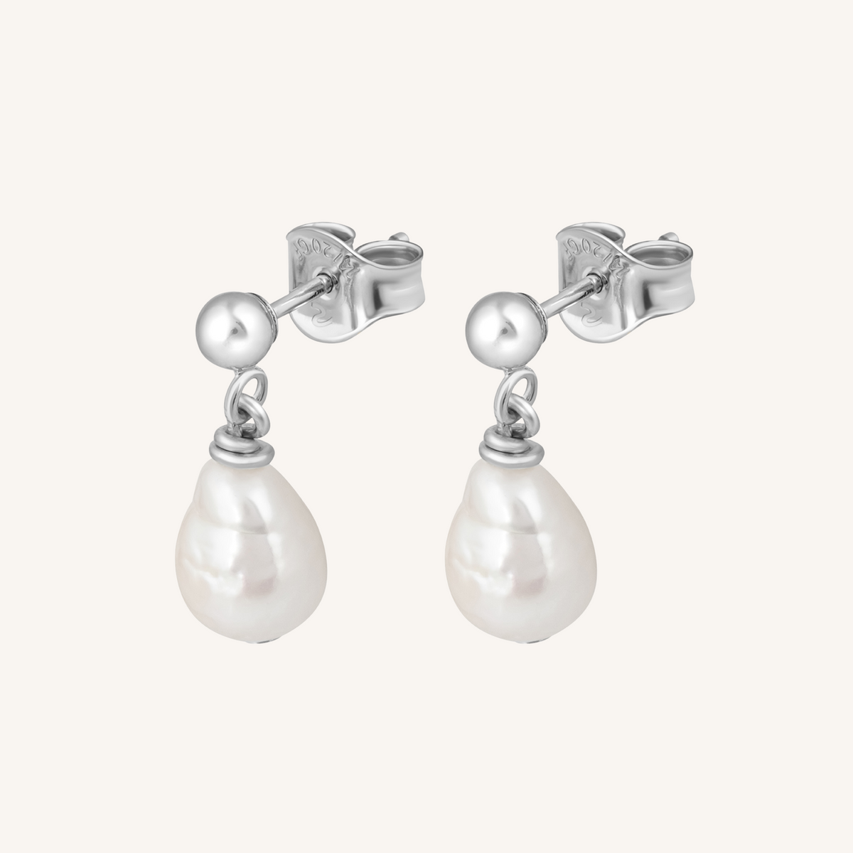 Remi Pearl Drop Earring - Silver