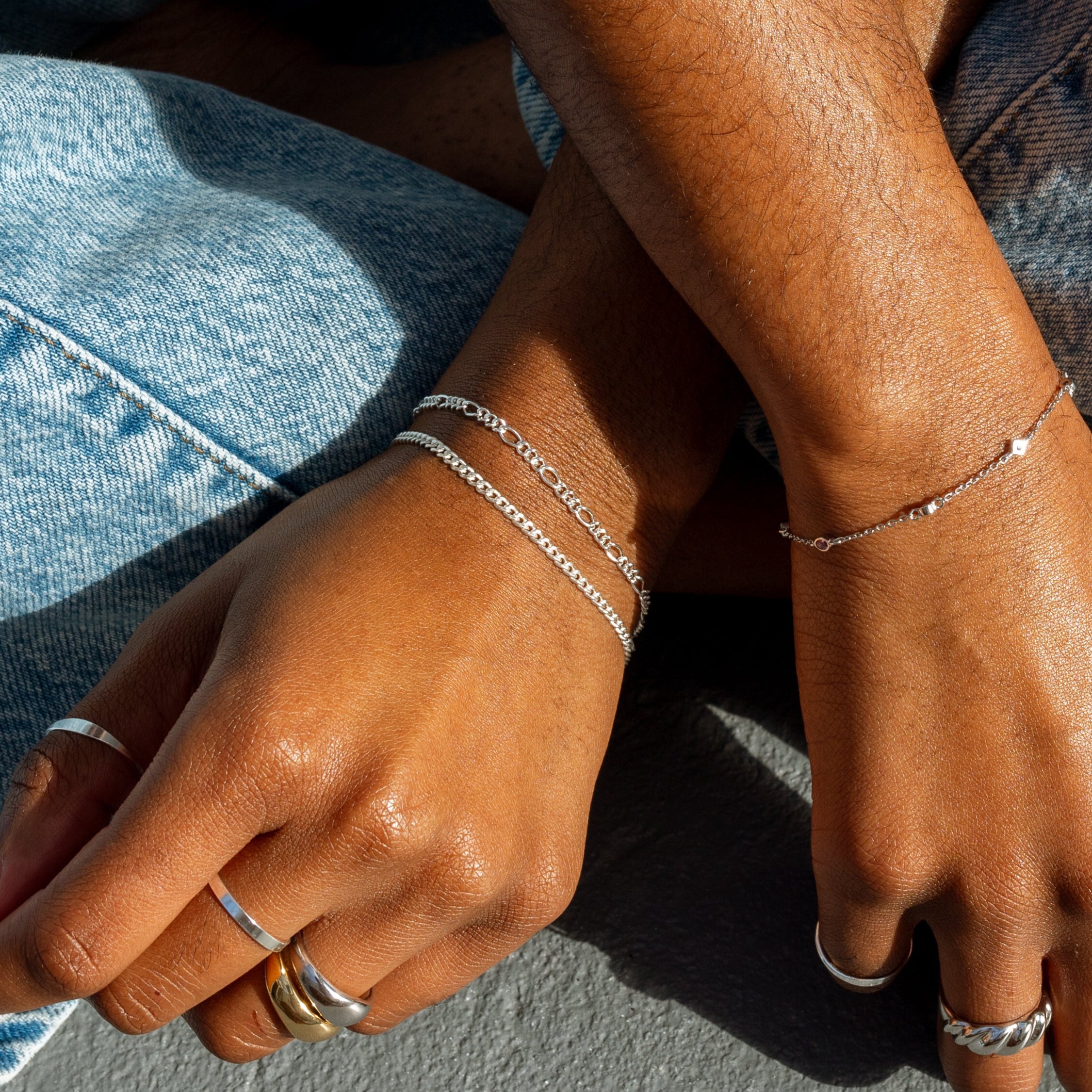 Rhea Figaro Bracelet in Silver