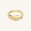 Gold ring on a white background