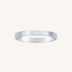 Silver ring on a white background